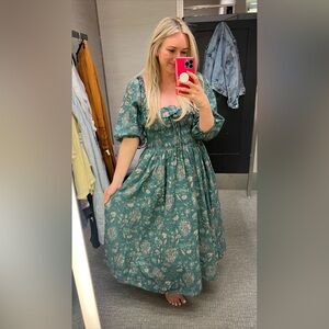 Free People oasis printed midi dress